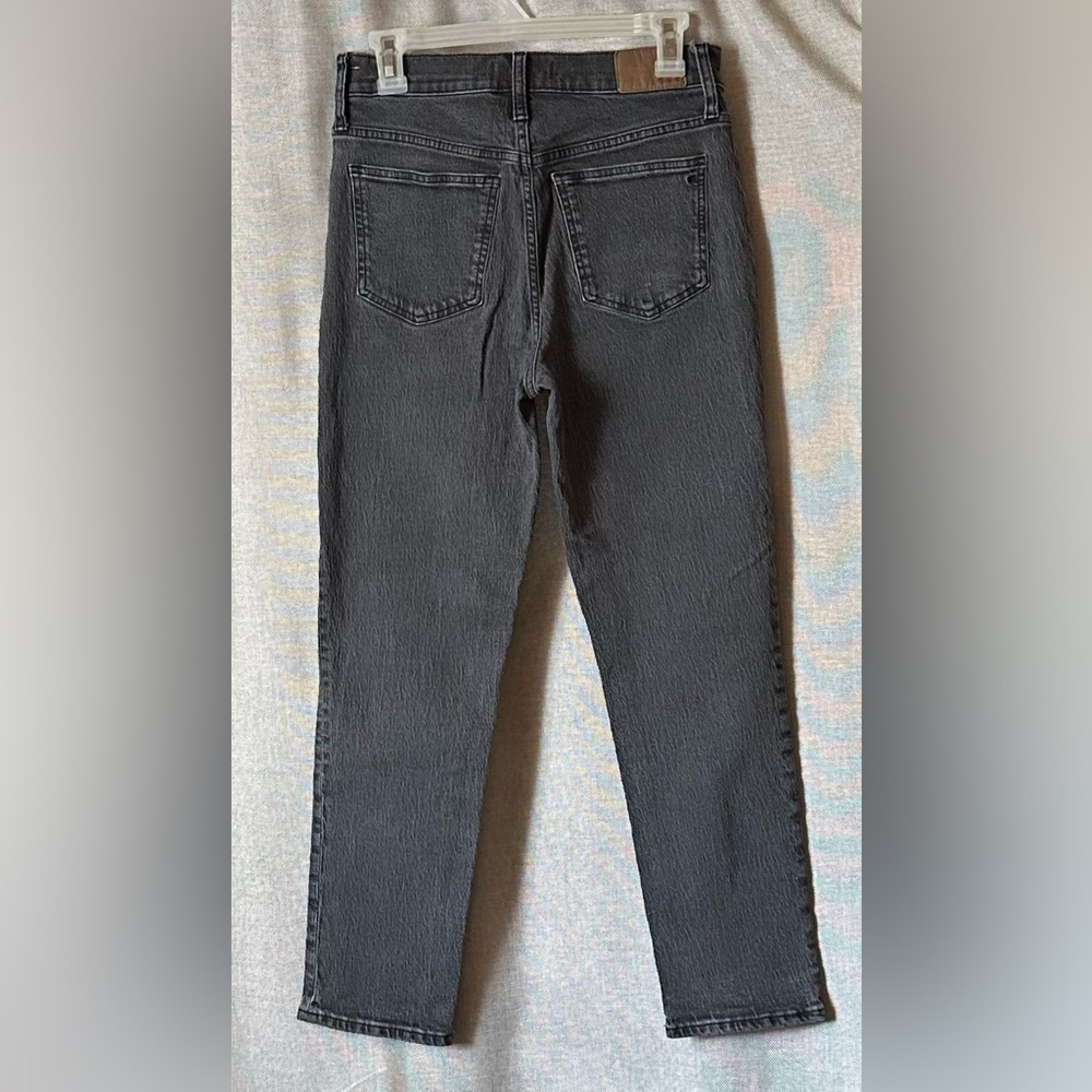 Madewell•high rise straight leg jeans•women’s size 27•cotton blend•charcoal gray - Picture 2 of 15